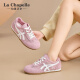 LA CHAPELLE SAPOS MUJERES SOMPLES SOMPLOS COMENDIDOS ALMENTRACIONES ALEMENTOS PARA MUJER 2025 Nuevo verano de malla delgada versátiles versátiles casuales zapatos planos rosa XXE6625-2 39