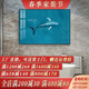 
PHTY bathroom hanging paintings with high-end feel without punching horizontal banner decoration paintings waterproof bathroom wall toilet toilet ZSH15816-Big Leaf Enhanced Outer frame 80x60cm Givenchy aluminum alloy frame + organic