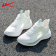 
Huili women's shoes and sneakers for women 2025 summer new breathable casual net shoes for women soft sole lightweight and versatile shock-absorbing running shoes white and green [cushioning soft elastic, light and breathable] 37