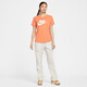 耐克（NIKE）ESSENTIALS女子印花T恤秋季纯棉休闲轻便柔软舒适DX7907 828柔和橙 2XL