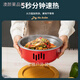 Aoyanlai Aleación de aluminio Alcohol estufa de bote caliente Pot de la olla dura bote dura sopa caliente estufa de alcohol sólido lámpara lámpara de alcohol chino olla seca dura 26*26*4.3cm 6623