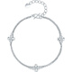 Saturday Fu PT950 platinum bracelet for women platinum four-leaf clover birthday gift B0715213 about 3.34g 16+3cm