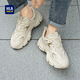 Hai Lan House HLA men's shoes comfortable breathable sports shoes men's versatile casual dad shoes men Q138 beige 42