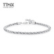 TTMIX twist platinum bracelet for women pt950 fashionable and simple platinum bracelet birthday gift for girlfriend 10.33g 16+3cm