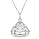 Saturday Blessing Maitreya Buddha Necklace Women's S999 Pure Silver Pendant Fashion Birthday Gift D0412338 Does Not Include Chain
