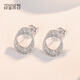 Misu pt950 platinum Möbius ring earrings multi-layer coil platinum earrings as birthday gift for girlfriend earrings weighing 2.5-2.7 grams