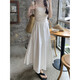Vestido de chaleco sin mangas sin mangas de Muni 2025 NUEVO TEMPERAMENTO DE MUJER COLLA MUJER La cintura abrazada y las vacaciones adelgazantes de las vacaciones largas Falta del cuello cuadrado francés [blanco] M tamaño [sugerido 85-110Jin [Jin iguala 0.5 kg]]]