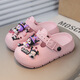 HUALIN FASHION Children's EVA slippers anti-slip cartoon hole shoes for indoor and outdoor babies wearing white 24 -25