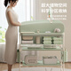 YouLebo [New Product] Windel Tabelle Baby Care Table Baby Badewanne, um sich in bewegliche Faltkrippe Klassiker Gray zu ändern [Standardmodell + Yunmeng Crib [