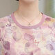 Nantang Drei Farbmutter Sommer Neues T-Shirt Ice Seide Top Mode Kurzarm Shirt 2025 mittlerer und älterer Sommer mit mittlerem Alter Apfelgrün 9721 M Empfohlen 85-100jin [Jin entspricht 0,5 kg]