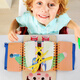 New Wood City (New Wood City) Montessori Early Education Busy -Busy -Board Button Reißverkleidungsausbildung Spielzeug Kindergärtner Bildung kleiner Klassen Wohnbereich Materials Multi -Layer -Beschäftigten - Boy Style Style