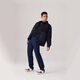 Levi's李维斯情侣同款美式复古防寒保暖立领羽绒服牛仔外套七夕礼遇 蓝色 XL