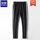 ROMON spring striped sports pants men's cotton versatile loose straight casual pants wide leg pants men's trousers dark blue summer thin three-bar straight XL size 135-165 Jin Jin equals 0.5 kg wear