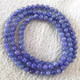 Feiyu Natural Tanzanite Bracelet Raw Stone Bare Stone Women's Tanzanite Sapphire Bracelet Pendant N Pendant Necklace Blue Crystal Loose Beads with 4.5mm Three Circles