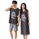 Hualin Fashion Pyjamas Sommer Baumwolle 2025 Frauen kurzärmelige Nachthemd Cartoon süße Männer Sommerkleidung Set 829 170 Frauen m