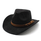 XINBUCKS Western Cowboy Hat Top Hat Men and Women European and American British Style Knight Hat Sun Hat Jazz Hat Ethnic Style Brown (Unisex) 57-58cm