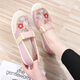 Woodpecker summer new style mesh breathable ancient style Hanfu women's shoes old Beijing cloth shoes women's mesh breathable mother's embroidered shoes off-white 37
