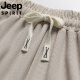 JEEP SPIRIT Jip Waffle Casual Set Men's Summer Teen Large Size Men's Sports Short Sleeve Shorts Two-Piece Set 829-Gray 2XL 160-180Jin[Jin equals 0.5 kg]