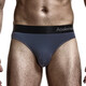 Couleur solide à taille basse masculine u convex élastique de glace serrée en soie sexy sous-vêtements en t-trousseur lisse hanp