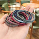 High elastic three-thread-in-one basic hair tie DIY production of rubber band headbands for students and children to tie their hair, black hair ties, 5 pieces