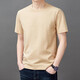 Hengyuanxiang Pure Cotton Complete Forteed Forted For Men Summer's New Thin Style Fashion Simple Color Top Top Casual Fort для Men T YS9929 Brown S 165 Рекомендуется [90-110JIN [JIN равно 0,5 кг]]]]]
