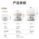 LOTOR electric stew pot, fully automatic soup pot, electric clay pot, soup and porridge artifact, water-proof electric stew pot, baby food supplement pot, non-overflow pot, khaki color 1.5L standard model