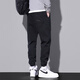 Jeep Spirit Casual Hosen für Männer Frühlings- und Sommer -Mode -Marke -Hosen Lose Sport vielseitige lange Hosen für Männer 9859 Schwarz + 9859 Grau XL