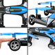Modèle de légende du domaine Star Aircraft Remote commande Aircraft Drone Land and Air Dynamics Charge Quadcopter Remote Control Car Children's Boy Toy Small Blue [Édition haut de gamme personnalisée + Mode Dual et Air Dual + 4k Four Electric [30 jours de mauvaise garantie de remplacement / vie]