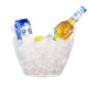 Magic Bean Shenghuo acrylic thickened transparent ingot ice bucket champagne bucket plastic bar ktv soda beer frame ice cube red wine bucket transparent small ingot style 4L