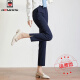 AEMAPE2025 PRIMAVERA Y SUMER NUEVO SD SD STRING Slit de nueve pies pequeños Pantalones de la cintura elástica Pantalones de pantalones casuales Pantalones versátiles de pies pequeños MX-15-1315_Side Slit Pure Black-9 puntos elásticos y cómodos XL_SUGGION <105-115Jin [Jin valora 0.5 kg]>>>>>>