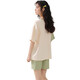 Jingpu Fei Japanese cute cartoon short-sleeved pajamas for women loose summer home clothes set 679 green dinosaur 170 M code [suggested 80-90 Jin [Jin equals 0.5 kg]]