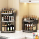 Kangti Gun Ash Kitchen Condepation Rack Storage Corner Corner Triangular Triangular condimento Herramientas de corte de cocina Portsticks Rastreador de almacenamiento de esquina [Modelo de insignia] Ash-Three-Shreyer 30 Altura 695