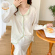 HUALIN FASHION带胸垫睡衣女长袖薄款家居服宽松两件套装 846#游园小象 175 L