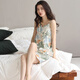 COLORFUL GEMS吊带睡衣女夏季款带胸垫棉纱布家居服2025短袖棉套装 JYR-吊带套N5010 175 L