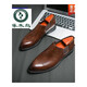 Specht echte Lederschuhe für Männer Britisch Stil Spitzer Zeh Formal Wear Herrenschuhe Friseur Pedale Dünne Liebe X.W9911 Brown Mengke Schuhe Flaggschiff Modell 38 Mengke Schuhe Flaggschiff Modell