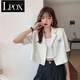 
LPOX jacket for summer women's thin style 2025 new internet celebrity street-fried design small short women's jacket suit white 684 models XL 115/135Jin [Jin equals 0.5 kg]