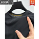 JEEP SPIRIT ice silk mesh t-shirt men's short-sleeved round neck summer ice-sensing breathable sweat-absorbing quick-drying exercise body shirt top D6188 black 3XL