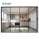 Chuangtian Leituo Kitchen Clisting Door Vishing Rail Triple-Mustered Balcony Алюминиевый сплав невидимый складной дверь для ванной комнаты стеклянная перегородка раздвижная дверь заземляющая железная дорога Тройной связи (688/ после складки)