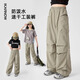 
Pitt Girls Wide Legs 2025 Spring New Style Medium and Large Children Quick Dry Work Pants Summer Children's Straight Casual Paratrooper Pants 15261 Military Green +15261 Light Khaki 130 cm