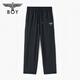 Junge London Spring- und Sommer Männer und Frauen gleiche antibakterielle High Street Black Casual Trendy Brand Strickhose N15902 Schwarz L.