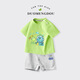 G.DuckKids Petit Boy Yellow Duck Set 2025 Été Nouveau style Small and Mediafred Children's Baby Short Shorts en deux pièces Enfants en coton pur pour enfants AP14034 blanc + i13799k bleu marine 105 cm