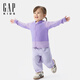 Gapu same style for both big and small children, girls 2025 summer new contrast color elastic casual sun protection cool hooded jacket, purple 130 cm (8-9 years old) Asian size
