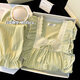 FHHUABD Pajama intégré pour femmes, coton à manches longues et automne 2024 NOUVELLES vêtements de maison sucrés de style princesse 9926 Green pour femmes (poitrine de poitrine) m [suggérer le poids 80-100 Jin [Jin est égal à 0,5 kg]].