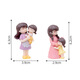 Xixiaowei paysage moderne créatif de la fête des mères poupées de la fête des mères petits ornements de bricolage décorations enfants enfants enfants enfants 2 Mother and Daughter [Orange + Yellow]