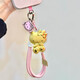 Gold Kt Cat Pendence Keychain Hellokitty Gat Phone Mobile Phone Bag Regalo para novia Mejor amigo Gold Kt Cat Colgante