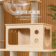 Long Pet Cat Climbing Frame Cat Nest Bold Large Cat Tree Integrated Space Capsule Cat Rack Small Household Small Space-Free Hemp Rope Cat Toy 127cm 4-layer Space Capsule Wooden House Model