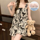 Summer cloud cotton with breast pad suspender pajamas sweet and can be worn outside home clothes JDX-9721# 170 M