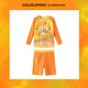 Cold element children's swimsuit sun protection split long-sleeved swimming trunks suit for teenagers and boys 2025 new style crocodile top + shorts 4XS (120) 35-45Jin Jin equals 0.5 kg