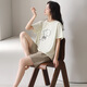 Xushansi with chest pad Modal cotton pajamas for women summer cotton silk short sleeve shorts wear cool summer home clothing set g6630b women M Recommended 80-100Jin [Jin equals 0.5 kg]