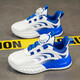 Anta Kids Children's Sports Sports Botón de rotación Botón de primavera y verano Nuevos zapatos pequeños White Mesh Mesh Aprendible Running Shops LS9903 White 28